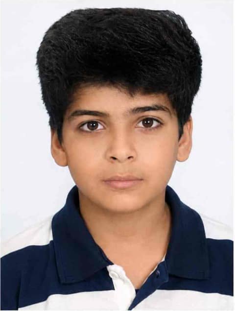 Krishna Gurjar at age 12, in Class 6